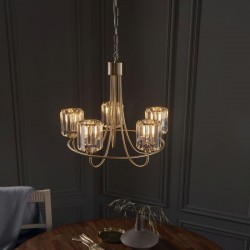 Berenice - Antique Brass 5 Light Centre Fitting with Crystal Berenice - Antique Brass 5 Light Centre Fitting with Crystal