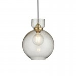 Mercury - Brass Pendant with Clear Bubble Glass Mercury - Brass Pendant with Clear Bubble Glass