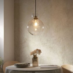 Mercury - Brass Pendant with Clear Bubble Glass Mercury - Brass Pendant with Clear Bubble Glass