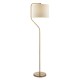 Endon-108022 - Clement - Brushed Aged Brass Floor Lamp with Natural Linen Shade