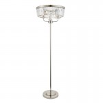 Mephisto - Bright Nickel 3 Light Floor Lamp with Clear Crystal Mephisto - Bright Nickel 3 Light Floor Lamp with Clear Crystal