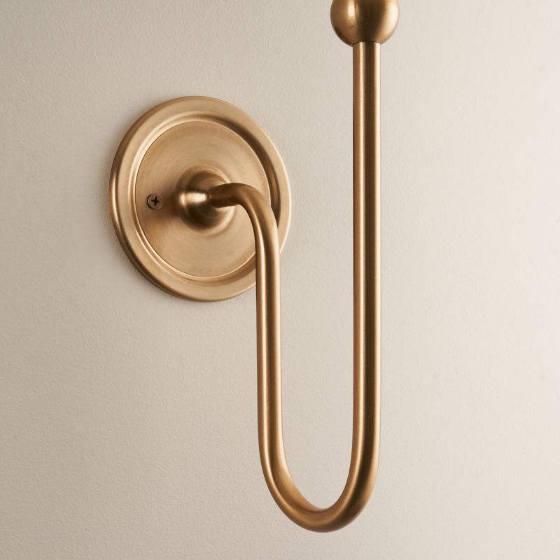 Endon-108208 - Santiago - Base Only - Brushed Aged Brass Wall Lamp