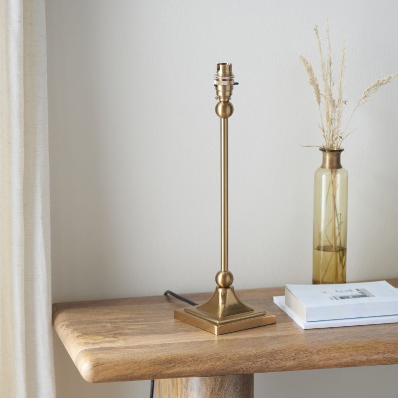 Endon-108209 - Santiago - Base Only - Brushed Aged Brass Table Lamp