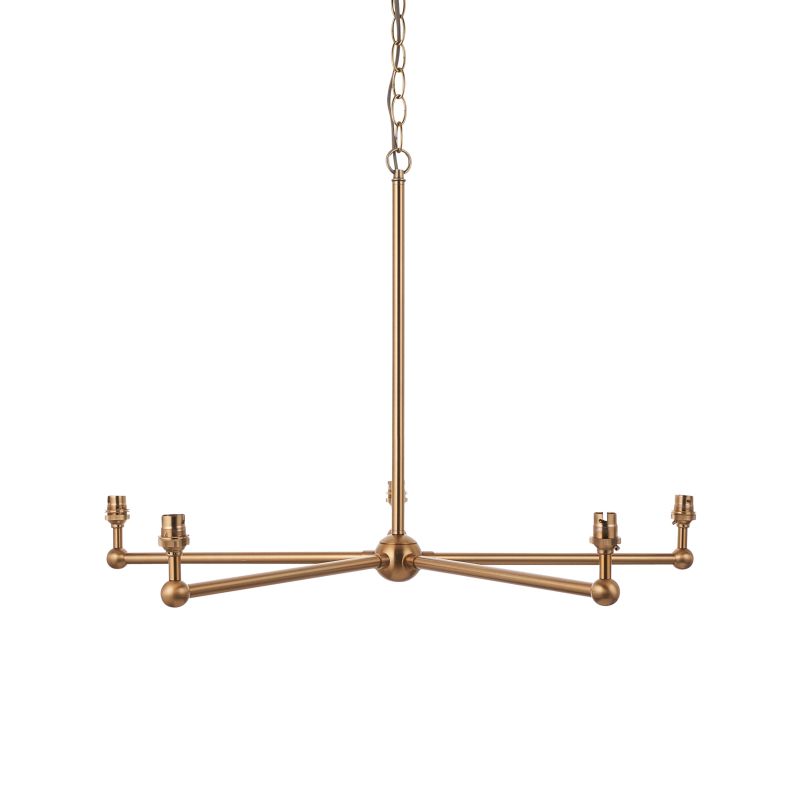 Endon-108212 - Santiago - Base Only - Brushed Aged Brass Centre Fitting