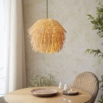 Pushpa - Shade Only - 47 cm Handmade Natural Rattan Shade for Pendant