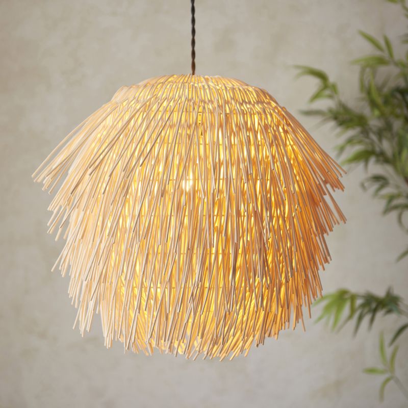 Endon-109204 - Pushpa - Shade Only - Handmade Natural Rattan Shade Ø 47 cm