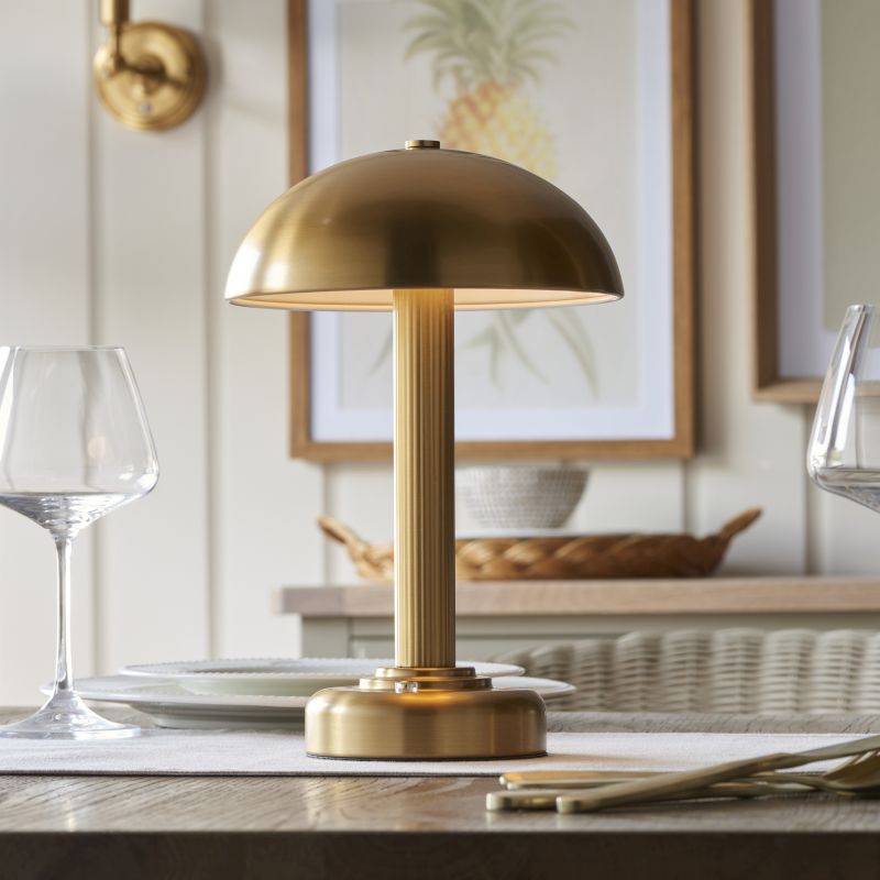 Endon-110455 - Bridport - Warm Brass Rechargeable Table Lamp