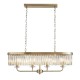 Ambience-110539 - Mephisto - Antique Brass 4 Light over Island Fitting with Clear Crystal