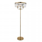 Mephisto - Antique Brass 3 Light Floor Lamp with Clear Crystal Mephisto - Antique Brass 3 Light Floor Lamp with Clear Crystal