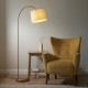 Endon-110645 - Carlson - Warm Brass Floor Lamp with Natural Linen Shade