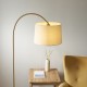 Endon-110645 - Carlson - Warm Brass Floor Lamp with Natural Linen Shade