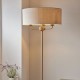 Endon-110724 - Highclere - Vintage Brass 3 Light Floor Lamp with Natural Linen Shade