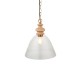 Endon-110825 - Cotswold - Wooden & Aged Brass Pendant with Clear Glass