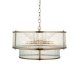 Endon-110944 - Ridgeton - Antique Brass 5 Light Pendant with Ribbed Glass