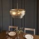 Endon-110944 - Ridgeton - Antique Brass 5 Light Pendant with Ribbed Glass