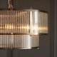 Endon-110944 - Ridgeton - Antique Brass 5 Light Pendant with Ribbed Glass