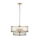 Endon-110944 - Ridgeton - Antique Brass 5 Light Pendant with Ribbed Glass