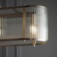Endon-110945 - Ridgeton - Antique Brass 4 Light over Island Fitting with Ribbed Glass