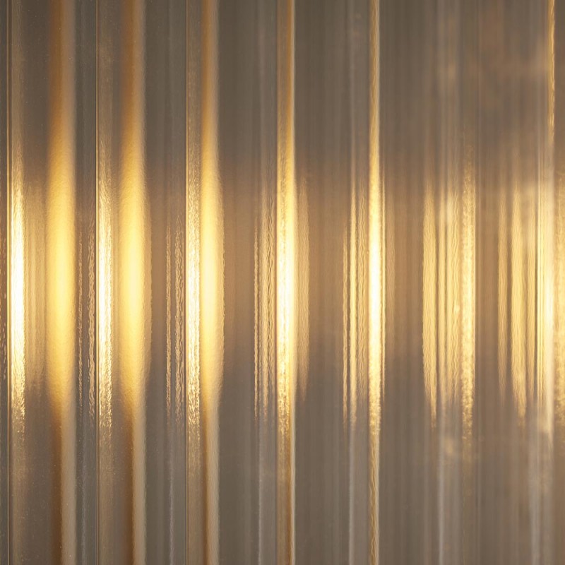 Endon-110945 - Ridgeton - Antique Brass 4 Light over Island Fitting with Ribbed Glass