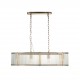Endon-110945 - Ridgeton - Antique Brass 4 Light over Island Fitting with Ribbed Glass