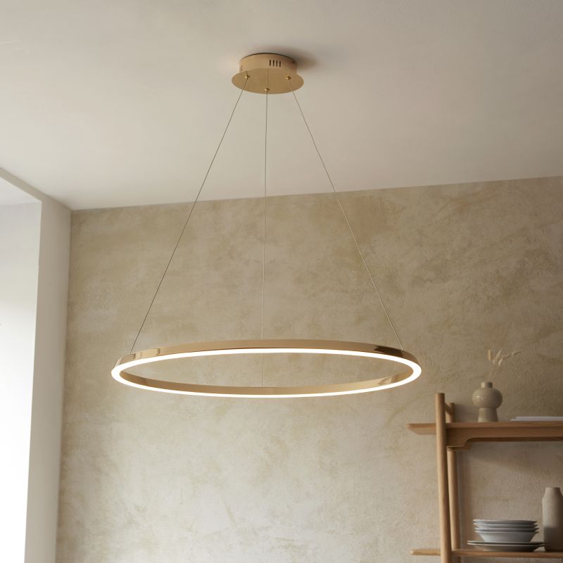 Endon-110958 - Staten - French Gold Round LED Pendant