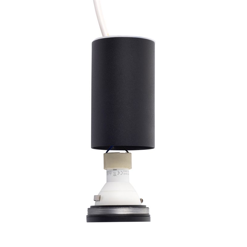 - Dango - Surface-Mounted Black Cylindrical Spotlight IP65 Saxby-110973 - Dango - Surface-Mounted Black Cylindrical Spotlight IP65