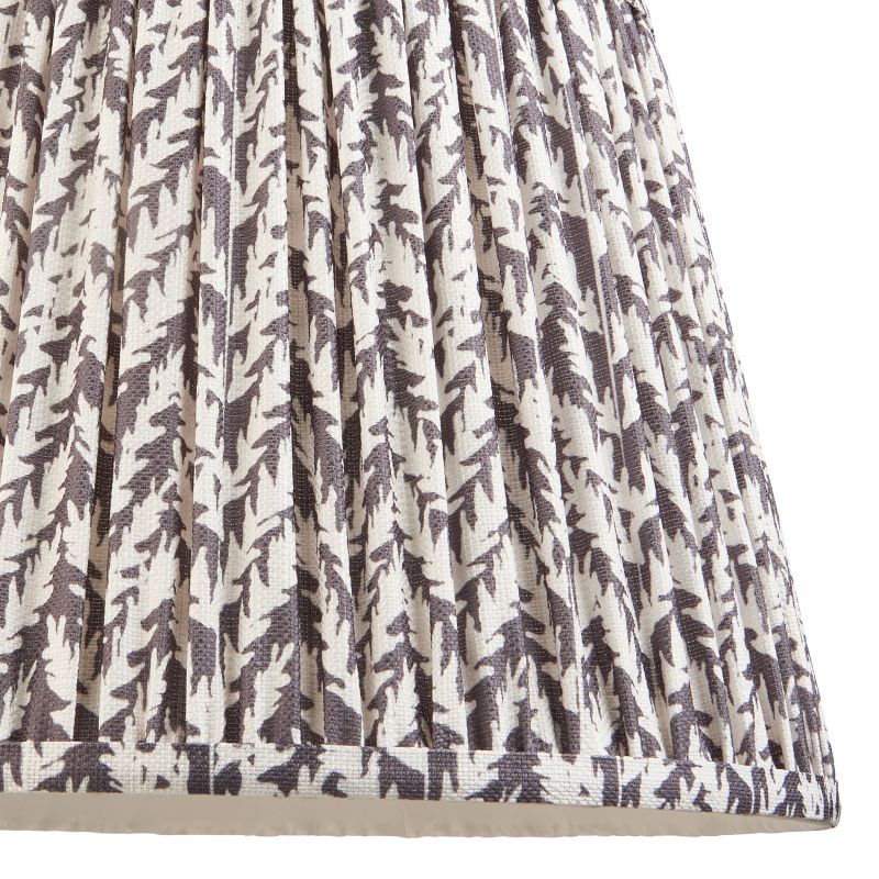 Endon-111298 - Leaf - Shade Only - 35 cm Pearl Grey Leaf Tapered Shade