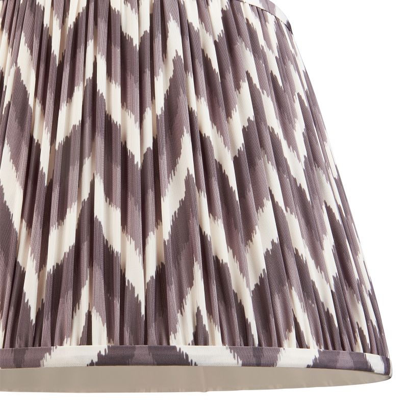 Endon-111327 - Zigzag - Shade Only - 40 cm Pearl Grey Tapered Shade