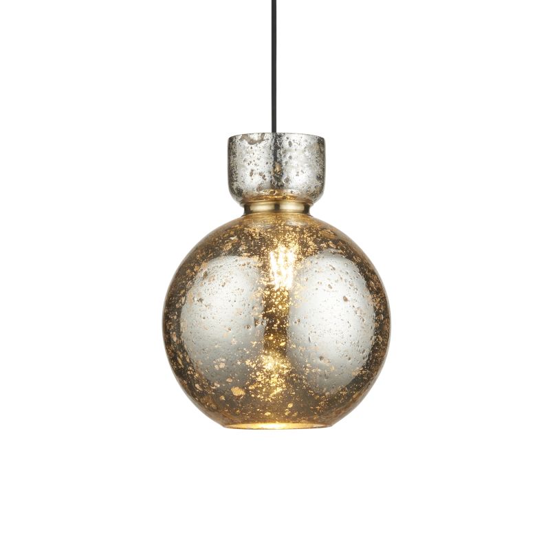 Ambience-111336 - Mercury - Brass Pendant with Mercury Glass