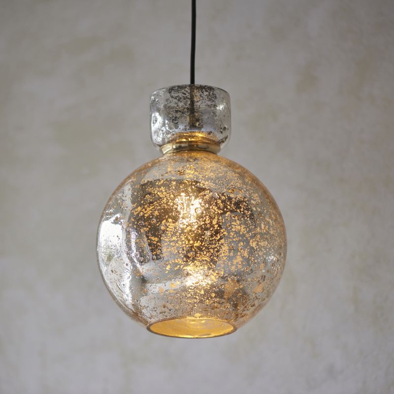 Ambience-111336 - Mercury - Brass Pendant with Mercury Glass