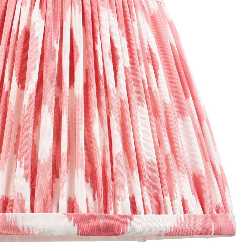 Endon-111338 - Ikat - Shade Only - 20 cm Coral Pink Tapered Shade