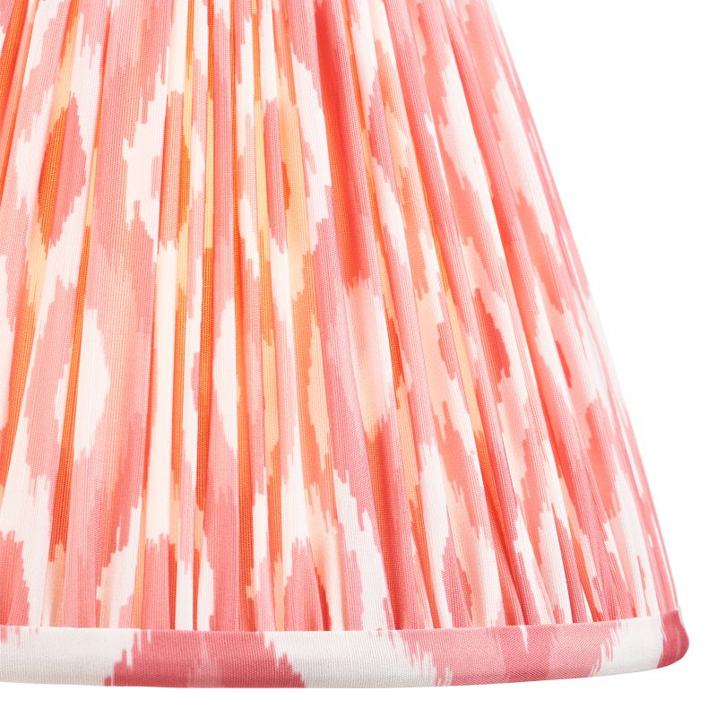 Endon-111339 - Ikat - Shade Only - 25 cm Coral Pink Tapered Shade