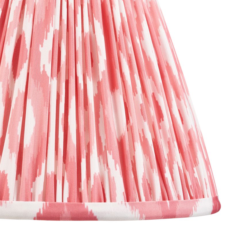 Endon-111339 - Ikat - Shade Only - 25 cm Coral Pink Tapered Shade