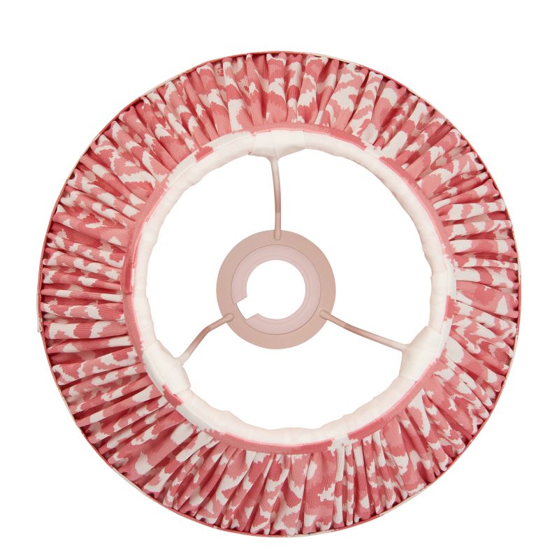 Endon-111339 - Ikat - Shade Only - 25 cm Coral Pink Tapered Shade