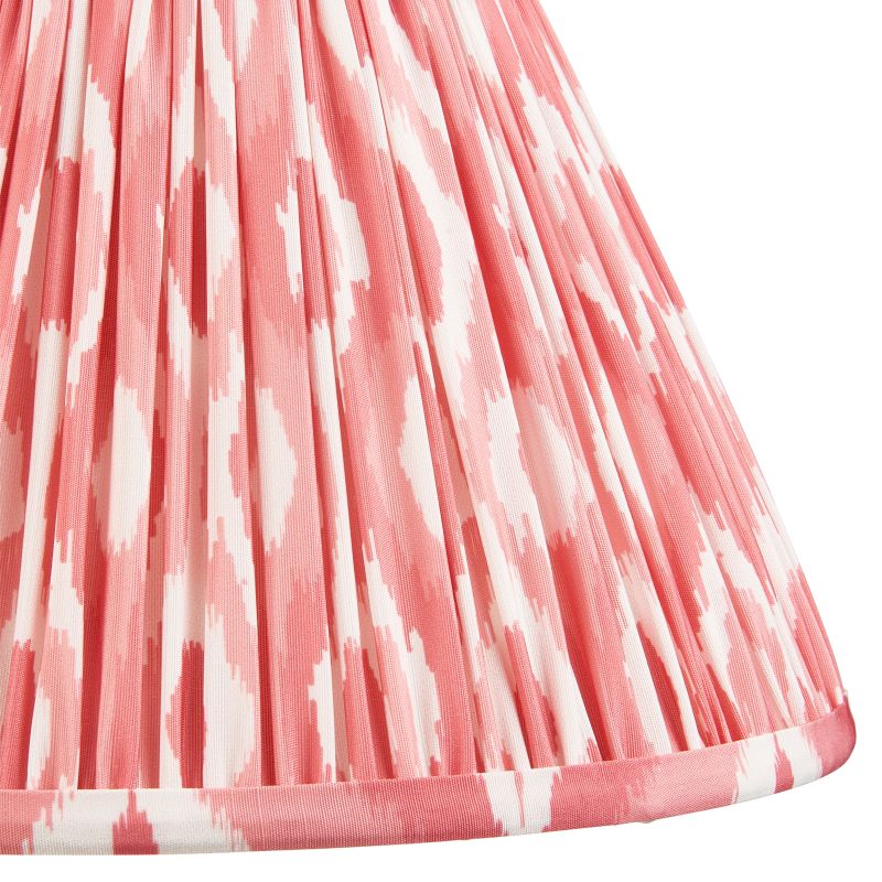 Endon-111340 - Ikat - Shade Only - 30 cm Coral Pink Tapered Shade