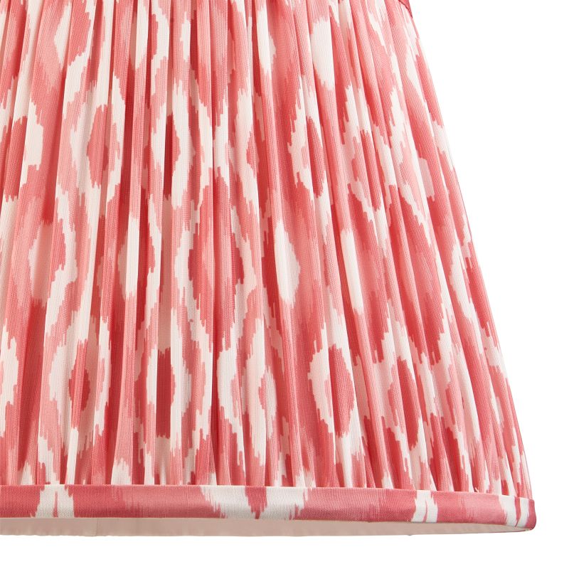 Endon-111341 - Ikat - Shade Only - 35 cm Coral Pink Tapered Shade