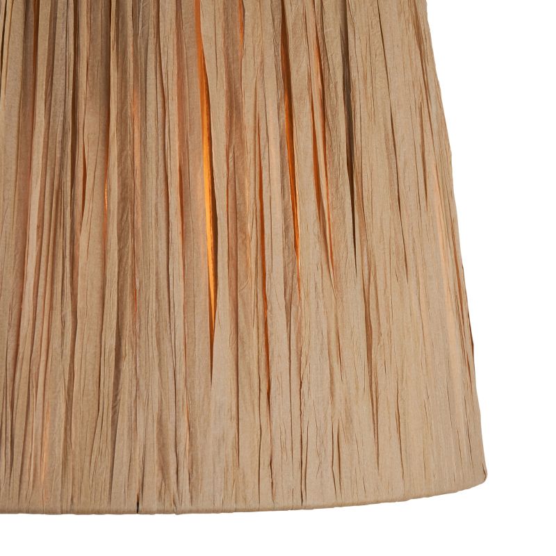 Endon-111507 - Raffia - Shade Only - 32 cm Wrapped Natural Tapered Shade