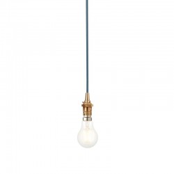 Eltham - Brushed Aged Brass Suspension B22 with Blue Cable Eltham - Brushed Aged Brass Suspension B22 with Blue Cable
