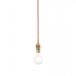 Eltham - Brushed Aged Brass Suspension B22 with Red Cable Eltham - Brushed Aged Brass Suspension B22 with Red Cable