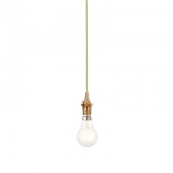 Eltham - Brushed Aged Brass Suspension B22 with Green Cable Eltham - Brushed Aged Brass Suspension B22 with Green Cable
