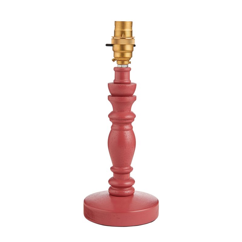 Endon-111521 - Bibury - Base Only - Satin Pink Clay Wooden Table Lamp