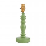 Bibury - Base Only - Satin Cotswold Green Wooden Table Lamp Bibury - Base Only - Satin Cotswold Green Wooden Table Lamp