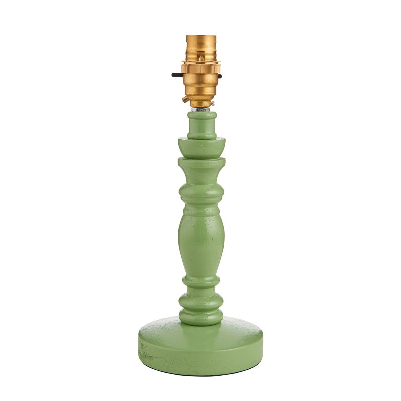 Endon-111522 - Bibury - Base Only - Satin Cotswold Green Wooden Table Lamp