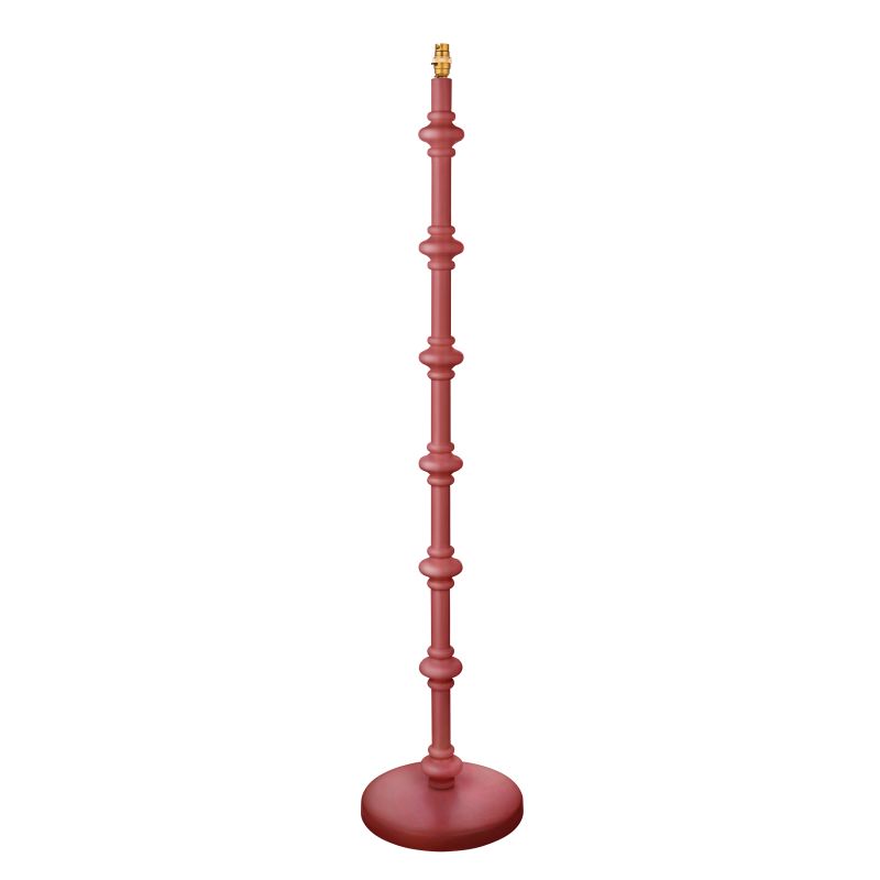 Endon-111603 - Carnaby - Base Only - Satin Pink Clay Wooden Floor Lamp