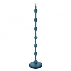 Carnaby - Base Only - Satin Marlin Blue Wooden Floor Lamp Carnaby - Base Only - Satin Marlin Blue Wooden Floor Lamp