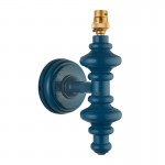 Carnaby - Base Only - Satin Marlin Blue Wooden Wall Lamp Carnaby - Base Only - Satin Marlin Blue Wooden Wall Lamp