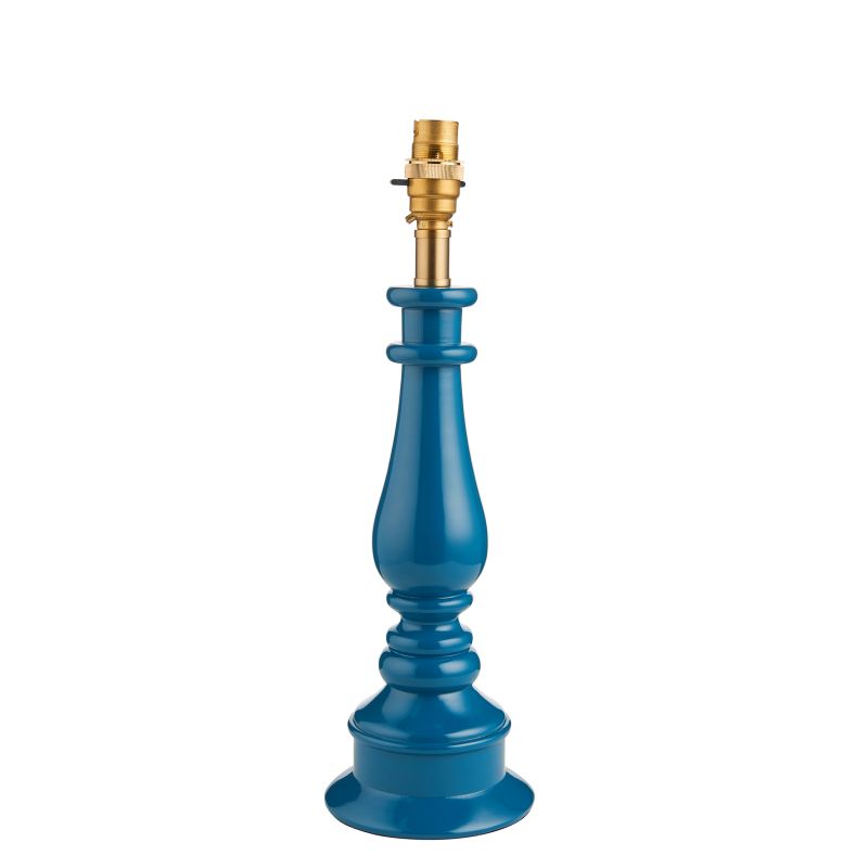 Endon-112165 - Myrtle - Base Only - Marlin Blue & Brass Table Lamp