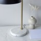 Endon-112210 - Buchanan - Antique Brass & Marble Table Lamp with Black Shade