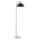 Endon-112211 - Buchanan - Antique Brass & Marble Floor Lamp with Black Shade