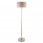 Highclere - Brushed Chrome Floor Lamp with Natural Linen Shade Highclere - Brushed Chrome Floor Lamp with Natural Linen Shade